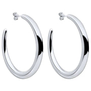 Beginnings Polished Chunky Hoop Earrings - Silver