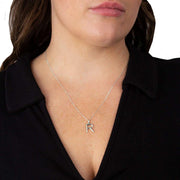Beginnings R Initial Pendant - Silver