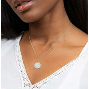 Beginnings Ripple Texture Round Disc Pendant - Silver