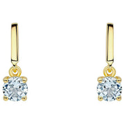 Beginnings Round Semi Precious Stud Earrings - Gold/Blue