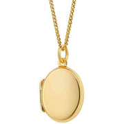 Beginnings Small Oval Locket Pendant - Gold
