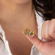 Beginnings Small Oval Locket Pendant - Gold