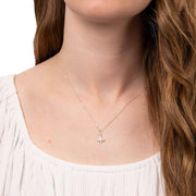 Beginnings Star Gemstone Pendant Charm - Silver