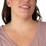 Beginnings T-Bar Link Chain Necklace - Silver