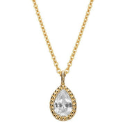 Beginnings Teardrop Gemstone Necklace - Gold