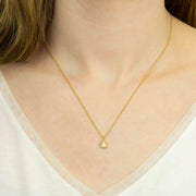 Beginnings Teardrop Gemstone Necklace - Gold