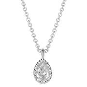 Beginnings Teardrop Gemstone Necklace - Silver