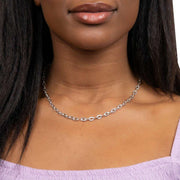 Beginnings Textured Anchor Chain Necklace - Silver