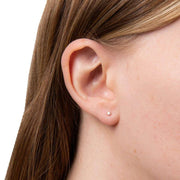 Beginnings Tiny Stud Earrings - Silver