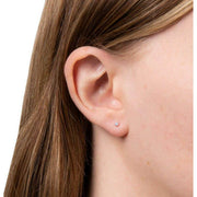 Beginnings Tiny Stud Earrings - Silver/Blue