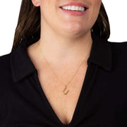 Beginnings U Initial Pendant - Gold