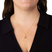 Beginnings V Initial Pendant - Gold