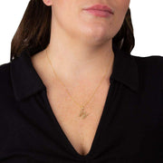 Beginnings W Initial Pendant - Gold