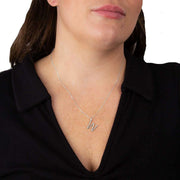 Beginnings W Initial Pendant - Silver