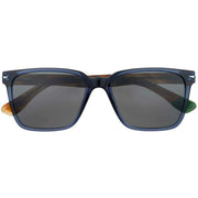 Botaniq Sharp Angular Rectangle Sunglasses - Blue