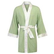 Bown of London Hestia Lightweight Short Dressing Gown - Green