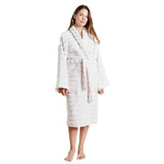 Bown of London Oceania Towelling Dressing Gown - Pale Pink