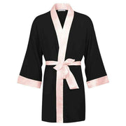 Bown of London Persephone Lightweight Short Dressing Gown - Black