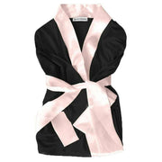 Bown of London Persephone Lightweight Short Dressing Gown - Black