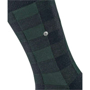 Burlington Buffalo Check Socks - Marine Blue