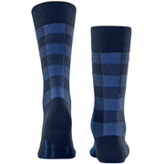 Burlington Buffalo Check Socks - Royal Blue