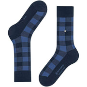 Burlington Buffalo Check Socks - Royal Blue
