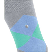 Burlington Clyde Socks - Artic Grey/Green/Blue