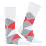 Burlington Clyde Socks - White/Pink/Grey