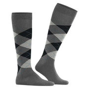 Burlington Edinburgh Knee High Socks - Asphalt Mel Grey