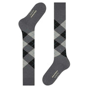 Burlington Edinburgh Knee High Socks - Asphalt Mel Grey