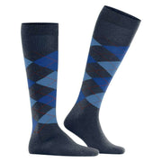 Burlington Edinburgh Knee High Socks - Dark Blue Mel