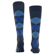 Burlington Edinburgh Knee High Socks - Dark Blue Mel
