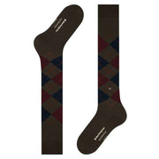Burlington Edinburgh Knee High Socks - Dark Brown