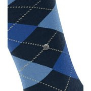 Burlington Edinburgh Knee High Socks - Marine Blue