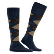 Burlington Edinburgh Knee High Socks - Marine Blue