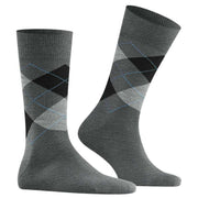 Burlington Edinburgh Socks - Asphalt Mel Grey