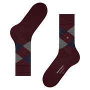 Burlington Edinburgh Socks - Claret Red