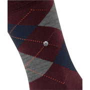 Burlington Edinburgh Socks - Claret Red