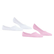 Burlington Everyday 2 Pack No Show Socks - Sporty Rose Pink/White