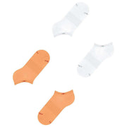 Burlington Everyday 2-Pack Sneaker Socks - Papaya Orange/White