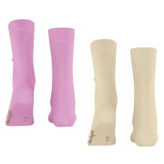 Burlington Everyday 2 Pack Socks - Creme Beige/Pink