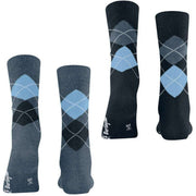 Burlington Everyday Argyle 2-Pack Socks - Light Denim Blue