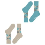 Burlington Everyday Argyle 2er-Pack Socken – Zemet Beige