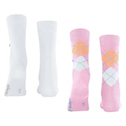 Burlington Everyday Mix 2 Pack Socks - Sporty Rose Pink/White