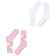 Burlington Everyday Mix 2 Pack Socks - Sporty Rose Pink/White