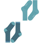 Burlington Everyday Stripe Mix 2er-Pack Socken – Key Largo Blue