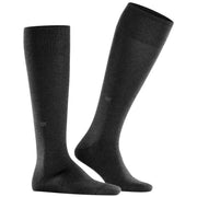 Burlington Leeds Knee High Socks - Asphalt Mel Grey