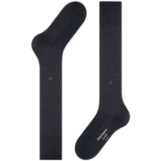 Burlington Leeds Knee High Socks - Asphalt Mel Grey