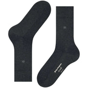 Burlington Leeds Socks - Asphalt Mel Grey