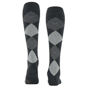 Burlington Queen Knee High Socks - Oil Black/Grey